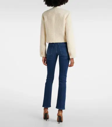 Frame Cropped cotton and wool jacket | Thumbnail 4 Frame Cropped cotton and wool jacket | Thumbnail 4