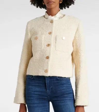 Frame Cropped cotton and wool jacket | Thumbnail 5 Frame Cropped cotton and wool jacket | Thumbnail 5