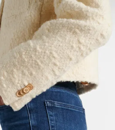 Frame Cropped cotton and wool jacket | Thumbnail 6 Frame Cropped cotton and wool jacket | Thumbnail 6