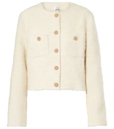 Frame Cropped cotton and wool jacket | Thumbnail 1 Frame Cropped cotton and wool jacket | Thumbnail 1