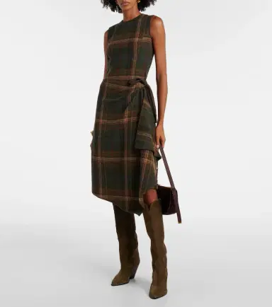 Polo Ralph Lauren Plaid wool-blend midi dress | Thumbnail 4 Polo Ralph Lauren Plaid wool-blend midi dress | Thumbnail 4