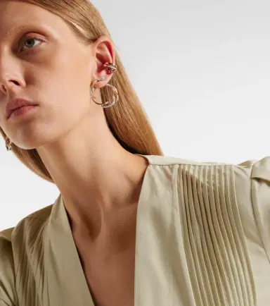 Yeprem Golden Strada 18kt yellow and white gold hoop earrings with diamonds | Thumbnail 4 Yeprem Golden Strada 18kt yellow and white gold hoop earrings with diamonds | Thumbnail 4
