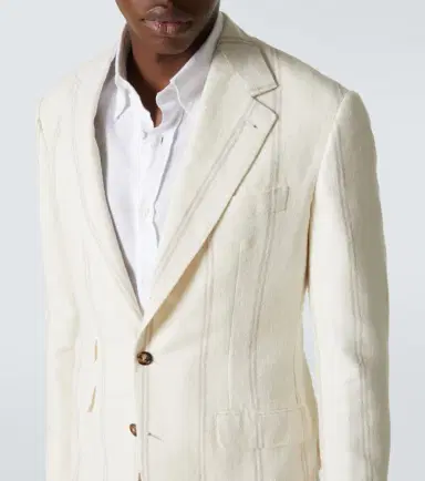 Brunello Cucinelli Striped linen and wool-blend suit | Thumbnail 6 Brunello Cucinelli Striped linen and wool-blend suit | Thumbnail 6