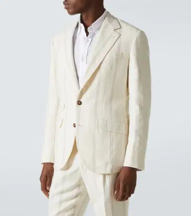 Brunello Cucinelli Striped linen and wool-blend suit | Thumbnail 8 Brunello Cucinelli Striped linen and wool-blend suit | Thumbnail 8