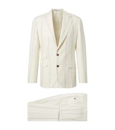 Brunello Cucinelli Striped linen and wool-blend suit | Thumbnail 1 Brunello Cucinelli Striped linen and wool-blend suit | Thumbnail 1
