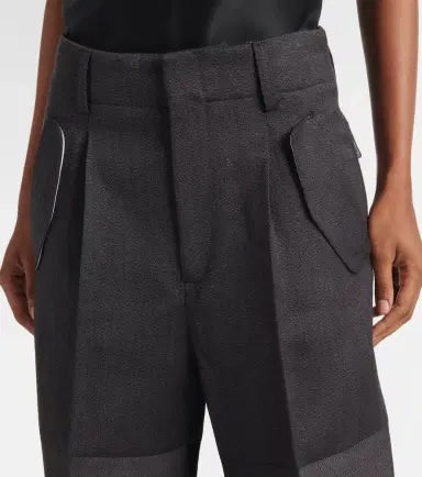 Victoria Beckham Paneled wool wide-leg pants | Thumbnail 2 Victoria Beckham Paneled wool wide-leg pants | Thumbnail 2