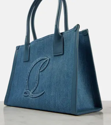 Christian Louboutin By My Side E/W Large denim tote bag | Thumbnail 3 Christian Louboutin By My Side E/W Large denim tote bag | Thumbnail 3
