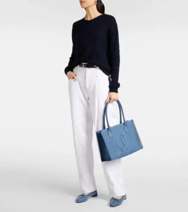 Christian Louboutin By My Side E/W Large denim tote bag | Thumbnail 5 Christian Louboutin By My Side E/W Large denim tote bag | Thumbnail 5