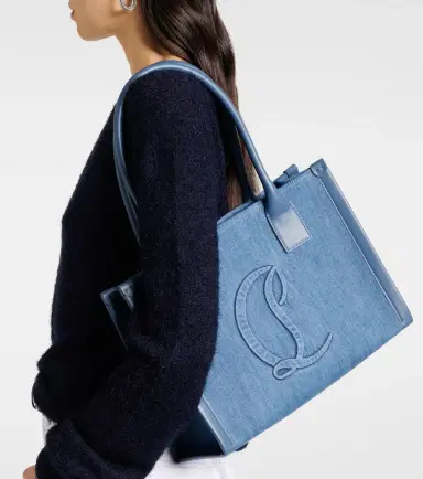 Christian Louboutin By My Side E/W Large denim tote bag | Thumbnail 6 Christian Louboutin By My Side E/W Large denim tote bag | Thumbnail 6