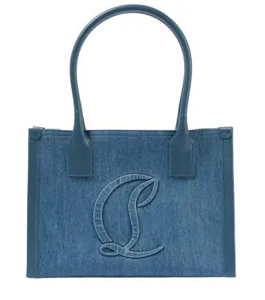 Christian Louboutin By My Side E/W Large denim tote bag | Thumbnail 1 Christian Louboutin By My Side E/W Large denim tote bag | Thumbnail 1
