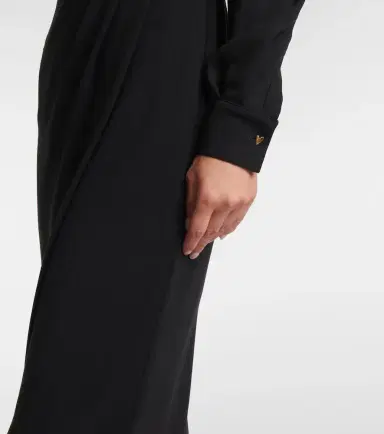 Max Mara Virtus gathered jersey midi dress | Thumbnail 2 Max Mara Virtus gathered jersey midi dress | Thumbnail 2