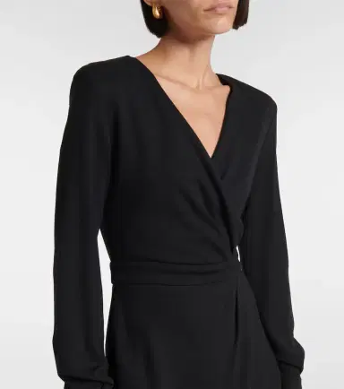Max Mara Virtus gathered jersey midi dress | Thumbnail 6 Max Mara Virtus gathered jersey midi dress | Thumbnail 6
