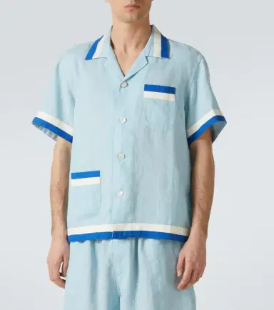 Bode Seedling Stripe linen shirt | Thumbnail 4 Bode Seedling Stripe linen shirt | Thumbnail 4