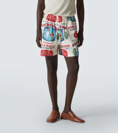 Bode Enrichment cotton printed shorts | Thumbnail 2 Bode Enrichment cotton printed shorts | Thumbnail 2