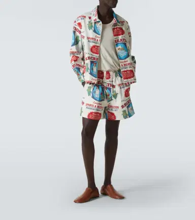 Bode Enrichment cotton printed shorts | Thumbnail 4 Bode Enrichment cotton printed shorts | Thumbnail 4