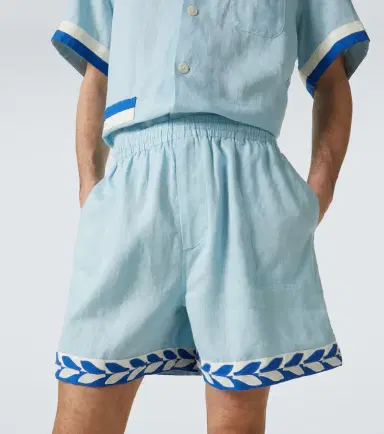Bode Seedling Stripe linen Bermuda shorts | Thumbnail 2 Bode Seedling Stripe linen Bermuda shorts | Thumbnail 2