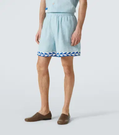 Bode Seedling Stripe linen Bermuda shorts | Thumbnail 4 Bode Seedling Stripe linen Bermuda shorts | Thumbnail 4