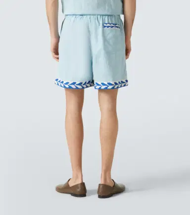 Bode Seedling Stripe linen Bermuda shorts | Thumbnail 5 Bode Seedling Stripe linen Bermuda shorts | Thumbnail 5