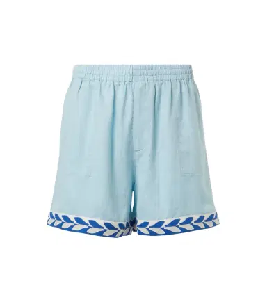 Bode Seedling Stripe linen Bermuda shorts | Thumbnail 1 Bode Seedling Stripe linen Bermuda shorts | Thumbnail 1