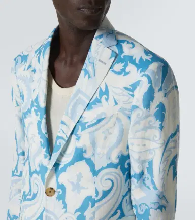 Etro Printed single-breasted cotton blazer | Thumbnail 3 Etro Printed single-breasted cotton blazer | Thumbnail 3