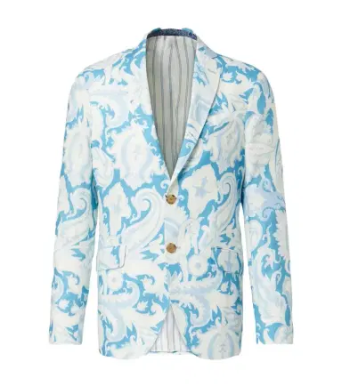 Etro Printed single-breasted cotton blazer | Thumbnail 1 Etro Printed single-breasted cotton blazer | Thumbnail 1