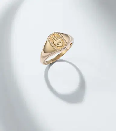 Sydney Evan Hamsa Icon 14kt yellow gold ring with diamonds | Thumbnail 4 Sydney Evan Hamsa Icon 14kt yellow gold ring with diamonds | Thumbnail 4