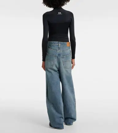 Balenciaga Faded mid-rise wide-leg jeans | Thumbnail 4 Balenciaga Faded mid-rise wide-leg jeans | Thumbnail 4