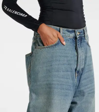 Balenciaga Faded mid-rise wide-leg jeans | Thumbnail 5 Balenciaga Faded mid-rise wide-leg jeans | Thumbnail 5