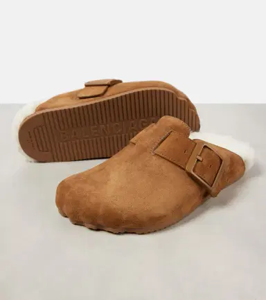 Balenciaga Sunday shearling-lined suede mules | Thumbnail 2 Balenciaga Sunday shearling-lined suede mules | Thumbnail 2