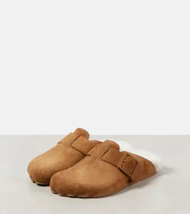 Balenciaga Sunday shearling-lined suede mules | Thumbnail 3 Balenciaga Sunday shearling-lined suede mules | Thumbnail 3