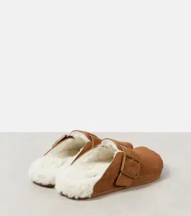 Balenciaga Sunday shearling-lined suede mules | Thumbnail 4 Balenciaga Sunday shearling-lined suede mules | Thumbnail 4