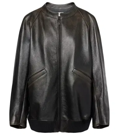 The Row Kengia leather bomber jacket | Thumbnail 1 The Row Kengia leather bomber jacket | Thumbnail 1