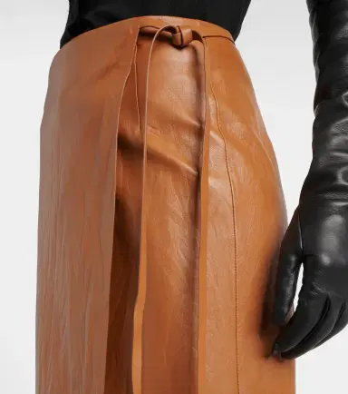 The Row Bert leather wrap skirt | Thumbnail 3 The Row Bert leather wrap skirt | Thumbnail 3