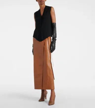 The Row Bert leather wrap skirt | Thumbnail 4 The Row Bert leather wrap skirt | Thumbnail 4