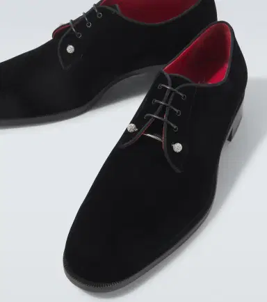 Christian Louboutin Chambeliss velvet Derby shoes | Thumbnail 3 Christian Louboutin Chambeliss velvet Derby shoes | Thumbnail 3