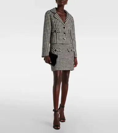 Rixo Houndstooth cropped jacket | Thumbnail 4 Rixo Houndstooth cropped jacket | Thumbnail 4