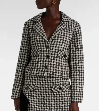 Rixo Houndstooth cropped jacket | Thumbnail 5 Rixo Houndstooth cropped jacket | Thumbnail 5