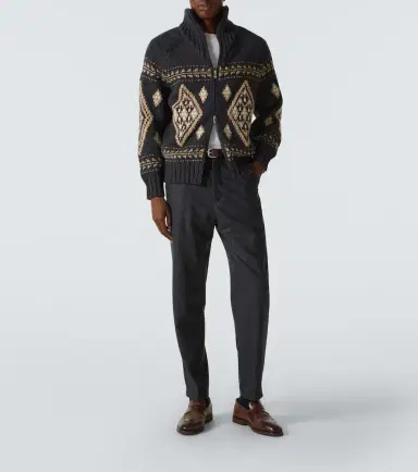 Brunello Cucinelli Pleated virgin wool straight pants | Thumbnail 2 Brunello Cucinelli Pleated virgin wool straight pants | Thumbnail 2
