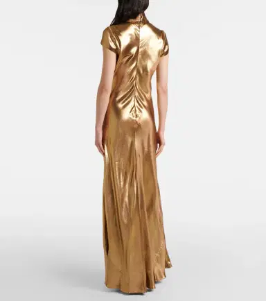 Galvan Solar Gaze scarf-detail satin gown | Thumbnail 4 Galvan Solar Gaze scarf-detail satin gown | Thumbnail 4