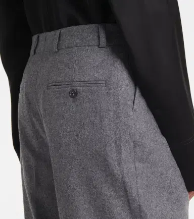 TOTEME Low-rise wool-blend flannel straight pants | Thumbnail 2 TOTEME Low-rise wool-blend flannel straight pants | Thumbnail 2