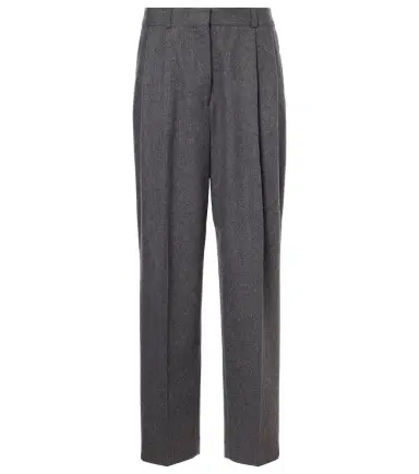 TOTEME Low-rise wool-blend flannel straight pants | Thumbnail 1 TOTEME Low-rise wool-blend flannel straight pants | Thumbnail 1