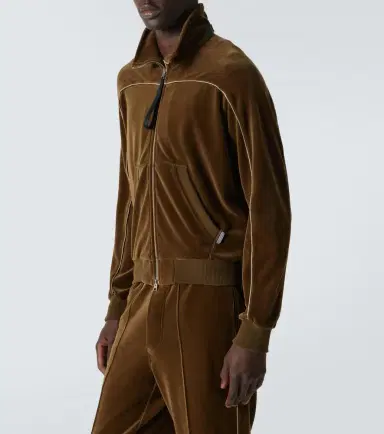 Tom Ford Cotton-blend velvet track jacket | Thumbnail 4 Tom Ford Cotton-blend velvet track jacket | Thumbnail 4
