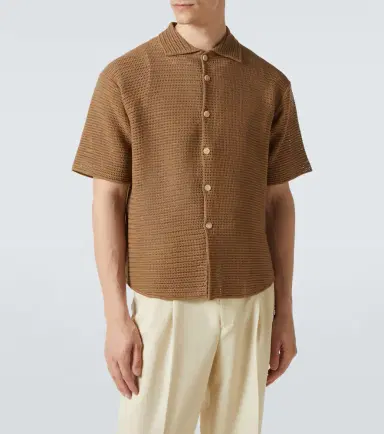 Auralee Knitted cotton mesh shirt | Thumbnail 3 Auralee Knitted cotton mesh shirt | Thumbnail 3