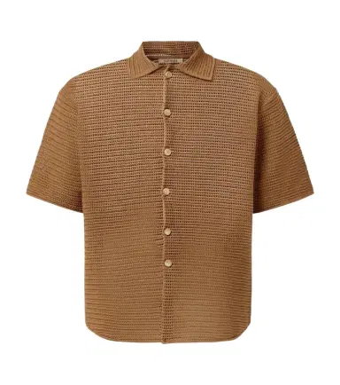 Auralee Knitted cotton mesh shirt | Thumbnail 1 Auralee Knitted cotton mesh shirt | Thumbnail 1