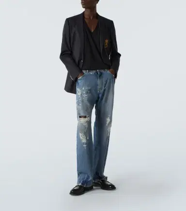 Dolce & Gabbana Patch-appliqué wool and silk blazer | Thumbnail 5 Dolce & Gabbana Patch-appliqué wool and silk blazer | Thumbnail 5