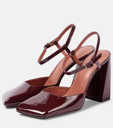 Amina Muaddi Charlotte 95 patent leather pumps | Thumbnail 2 Amina Muaddi Charlotte 95 patent leather pumps | Thumbnail 2