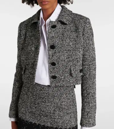 Dolce & Gabbana Cropped wool-blend tweed jacket | Thumbnail 2 Dolce & Gabbana Cropped wool-blend tweed jacket | Thumbnail 2