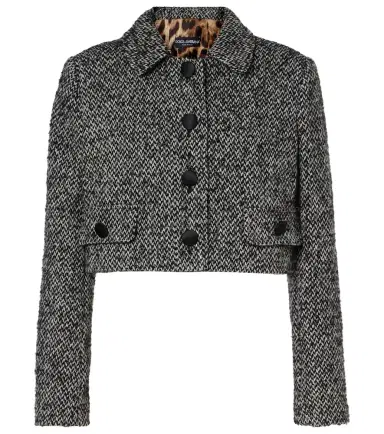 Dolce & Gabbana Cropped wool-blend tweed jacket | Thumbnail 1 Dolce & Gabbana Cropped wool-blend tweed jacket | Thumbnail 1