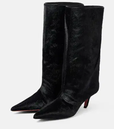 Amina Muaddi Fiona 60 calf hair knee-high boots | Thumbnail 2 Amina Muaddi Fiona 60 calf hair knee-high boots | Thumbnail 2