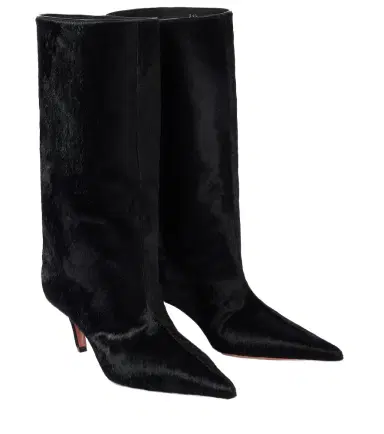 Amina Muaddi Fiona 60 calf hair knee-high boots | Thumbnail 1 Amina Muaddi Fiona 60 calf hair knee-high boots | Thumbnail 1